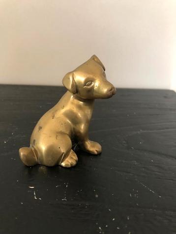 Vintage Messing Honden beeldje beschikbaar voor biedingen