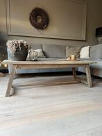 Stoere houten salontafel, Huis en Inrichting, Tafels | Salontafels, Ophalen, 100 tot 150 cm, 50 tot 75 cm, 50 tot 100 cm