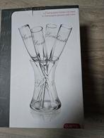 Champagneglazen met vaas - Nieuw in verpakking, Glas of Glazen, Nieuw, Ophalen of Verzenden, Glas