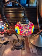 Tiffany Stijl Mozaïek Lamp, Huis en Inrichting, Lampen | Tafellampen, Gebruikt, Ophalen of Verzenden, Minder dan 50 cm, Tiffany