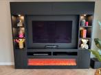 Luxe Black Oak Cinewall met haard & verlichting NIEUW Uniek, Overige materialen, Info@oosterbaanwonen.nl, Venus 31 8448CE Heerenveen