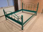 Stalen tweepersoons ledikant, Huis en Inrichting, Slaapkamer | Bedden, Ophalen, Gebruikt, Tweepersoons, 200 cm