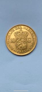 10 gulden 1917 goud. Gouden tientje Wilhelmina, Postzegels en Munten, Munten | Nederland, Koningin Wilhelmina, Losse munt, 10 gulden