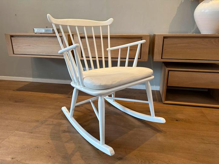 Thomas Harlev Farstrup schommel stoel Deens design, Huis en Inrichting, Stoelen, Zo goed als nieuw, Eén, Hout, Zwart, Ophalen