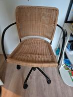 Rotan bureaustoel, Ophalen, Gebruikt, Beige, Bureaustoel