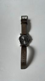 Oozo horloge taupe, Overige merken, Leer, Staal, Ophalen of Verzenden