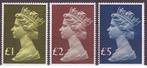 UK 732-734 Postfris Hoge Waarden Machine 1,2 en 5 Pond, Ophalen of Verzenden, Postfris