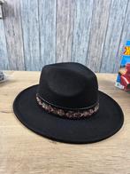 Zwarte Hoed met Sierband - Nieuwstaat, Unknown, Hoed, Nieuw, Unknown@example.com