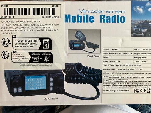 Nieuwe mobilifoon KT-8900D, Telecommunicatie, Portofoons en Walkie-talkies, Nieuw, Portofoon of Walkie-talkie, 15 km of meer, Ophalen of Verzenden