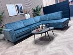 ZGAN Velvet Velours Hoekbank - Blauw - 293 x 225, 250 tot 300 cm, -, -, Hoekbank