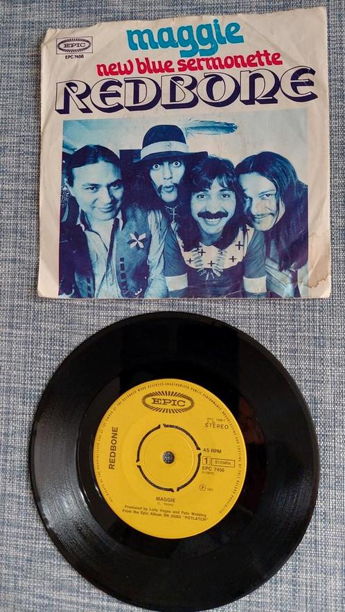 Single Redbone - Maggie  top40hit 1971, Cd's en Dvd's, Vinyl Singles, Gebruikt, Single, Rock en Metal, 7 inch, Ophalen of Verzenden