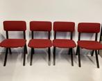 set van 4 vintage stoelen, Ophalen, Hout, Gebruikt, Vier