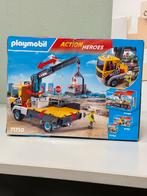 PLAYMOBIL Action Heroes Vrachtwagen met kraan 71750 - NIEUW, Nieuw, Ophalen of Verzenden, H, H