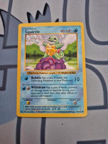 Shadowless Squirtle base set #64 beschikbaar voor biedingen