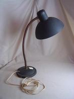 Vintage zwarte metalen bureaulamp jaren 30-40, Gebruikt, Jaren 30-40, Ophalen of Verzenden, Metaal