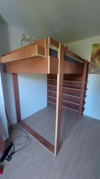Zelfbouw hoogslaper, Huis en Inrichting, Ophalen, Gebruikt, Bruin, 140 cm