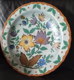 Groot platelen wandbord met bloemmotief - 40 cm, Verzenden