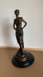 Art Deco Beeld Brons, Antiek en Kunst, Antiek | Koper en Brons, Ophalen, Brons
