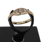 3 diamanten 14k gouden vintage antieke ring dames briljant, Sieraden, Tassen en Uiterlijk, Antieke sieraden, Ophalen of Verzenden