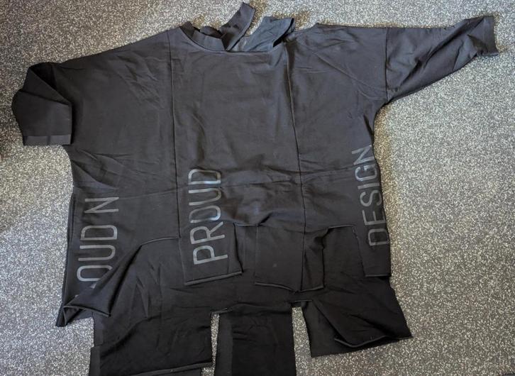 Oversized tuniek van Loud N Proud, Kleding | Dames, Grote Maten, Zo goed als nieuw, Blouse of Tuniek, Zwart, Ophalen of Verzenden