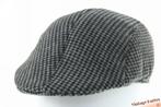 Vintage flatcap Voorgevormde pet grijszwart pied-de-poule 59, Kleding | Heren, Hoeden en Petten, Ophalen of Verzenden, Gedragen