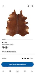 Prachtige koeienhuid IKEA KOLDBY, Huis en Inrichting, 150 tot 200 cm, 200 cm of meer, Ophalen of Verzenden, Zo goed als nieuw