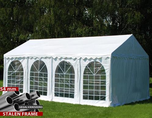 Prof partytent 4x8 PVC / grondframe/ 50mm frame. Compleet !, Tuin en Terras, Partytenten, Zo goed als nieuw, Partytent, 2 meter of meer