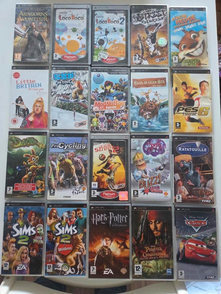 PSP Spellen - 20 Stuks - Diverse Genres, Spelcomputers en Games, Games | Overige, 1 speler, Vanaf 3 jaar, Ophalen of Verzenden