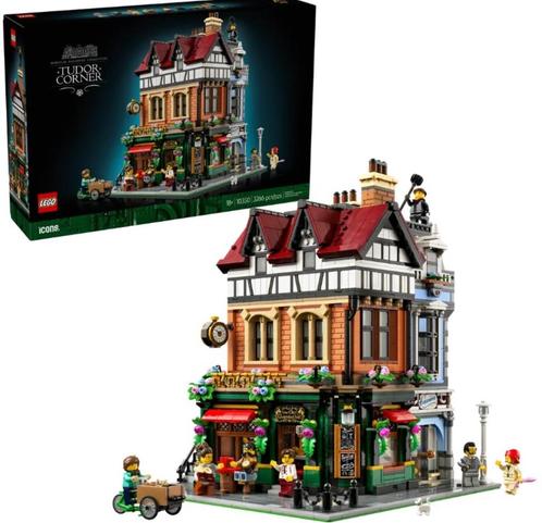 TE HUUR: Lego Icons 10350 Hoekpand in tudorstijl, Kinderen en Baby's, Speelgoed | Duplo en Lego, Nieuw, Lego, Complete set, Ophalen of Verzenden