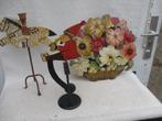 Vintage brocante Frans "dummy board" en kandelaar en swing, Antiek en Kunst, Ophalen of Verzenden