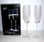 Elegance-Bohemia Crystal Vintage set champagne glazen 70-80, Antiek en Kunst, Antiek | Glas en Kristal, Ophalen of Verzenden