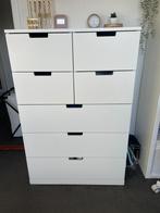 Nordli ladekast Ikea wit 7 lades, Huis en Inrichting, Kasten | Ladekasten, 50 tot 100 cm, 5 laden of meer, 25 tot 50 cm, 100 tot 150 cm