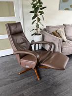 Nette De Toekomst Design Relaxfauteuil Bruin Leer M L, Minder dan 50 cm, Minder dan 75 cm, Leer, Ophalen of Verzenden