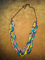 Vintage Kleurrijke Ketting Collier, Ophalen of Verzenden, Gebruikt, Overige kleuren, Overige materialen