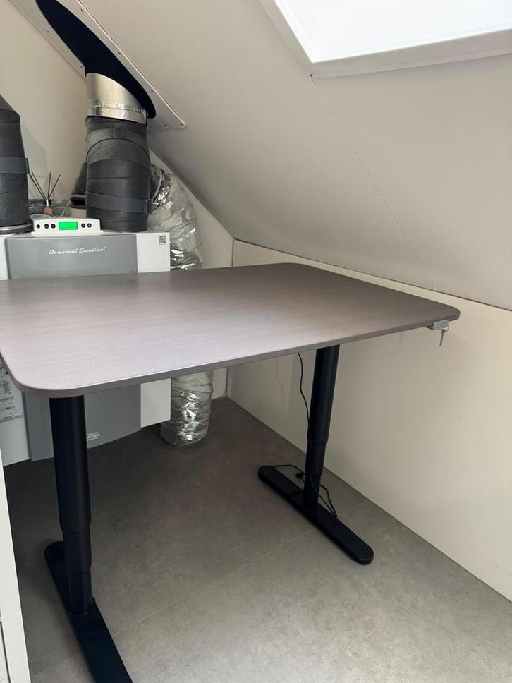 Elektrisch bureau zit/sta ikea bekant 120 x 80, Huis en Inrichting, Bureaus, Zo goed als nieuw, Stabureau, Elektrisch, Ophalen