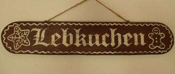 Handgeschilderd reclame bord / Lebkuchen / kerst markt beschikbaar voor biedingen
