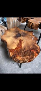 Epoxy boomstamtafel salontafel bijzettafel, Ophalen, 50 tot 100 cm, Zo goed als nieuw, Minder dan 50 cm