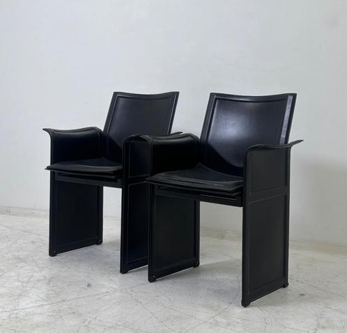 Matteo Grassi Black Fauteuil, Huis en Inrichting, Fauteuils, Zo goed als nieuw, Leer, 50 tot 75 cm, Minder dan 75 cm, Ophalen of Verzenden
