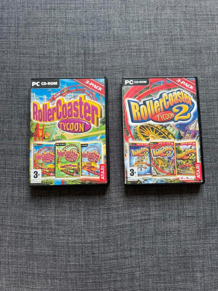 Rollercoaster Tycoon 1 & 2 - PC, Spelcomputers en Games, Games | Pc, Gebruikt, Simulatie, 1 speler, Vanaf 3 jaar, Ophalen