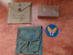 WW2 US Militaria Lot M1 Pouch, First Aid, Gasmask kit Patch, Ophalen of Verzenden, Overige soorten, Amerika, Overige typen