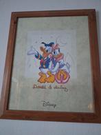 Disney Donald&Daisy in mooie grenen lijst met glas, Verzamelen, Disney, Ophalen, Donald Duck, Zo goed als nieuw