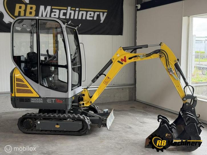 Wackerneuson ET16 Weinig uren! Z.G.A.N., Zakelijke goederen, Machines en Bouw | Kranen en Graafmachines, Graafmachine