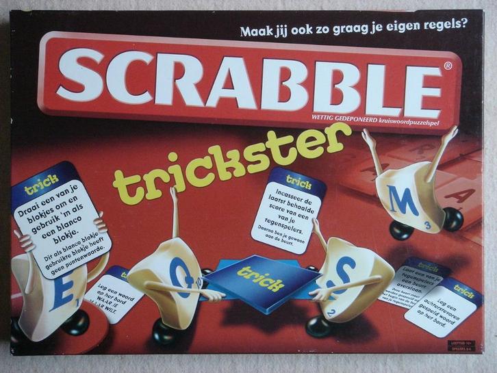 LEUK: Scrabble Trickster, Hobby en Vrije tijd, Gezelschapsspellen | Bordspellen, Gebruikt, Een of twee spelers, Drie of vier spelers