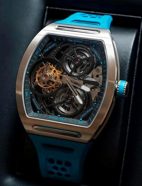 Tourbillon Skeleton Zeroo T4 Limited Edition JAPAN RM Blauw, Sieraden, Tassen en Uiterlijk, Horloges | Heren, Nieuw, Ophalen of Verzenden