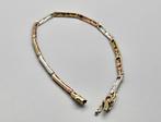 Gouden tri-color armband met diamant ca: 0.36 ct. 2024/151., Goud, Goud, Met edelsteen, Ophalen of Verzenden