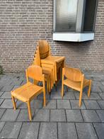 Partij van 30x vintage plywood stapelstoelen ‘70, Huis en Inrichting, Stoelen, Ophalen of Verzenden, Zo goed als nieuw, Vijf, Zes of meer stoelen