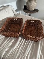 Twee prachtige vintage bakkersmanden, Gebruikt, Mand, Ophalen of Verzenden, Riet
