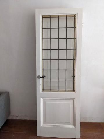 Originele glas-in-lood binnendeur (ca. 1890) beschikbaar voor biedingen