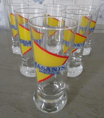  Casanis Le Pastis glazenset blauw geel rood x 6