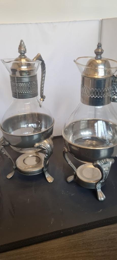 Stijlvolle decoratieve kannen – glas en metaal, Antiek en Kunst, Antiek | Woonaccessoires, Ophalen of Verzenden
